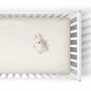 Трикотажне еластичне простирадло, 120x60 см, екрю, Tuxi Brands