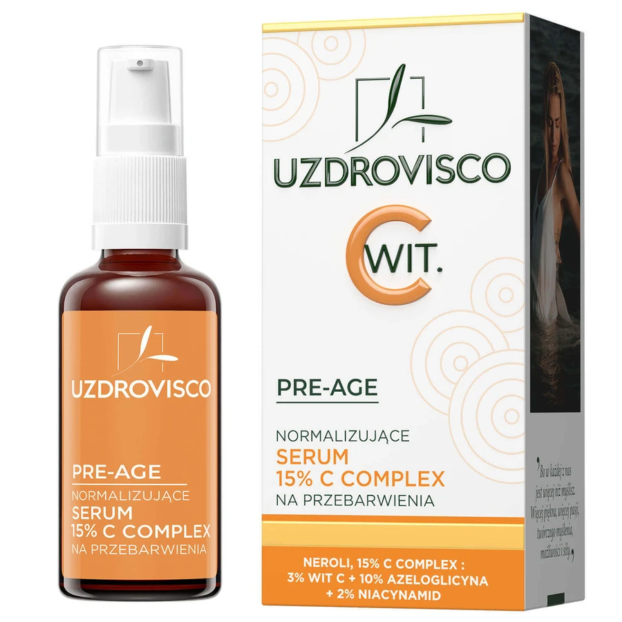 Uzdrovisco Pre-Age нормалізуюча сироватка 15% С комплекс від гіперпігментації, 30 мл: ціни та характеристики