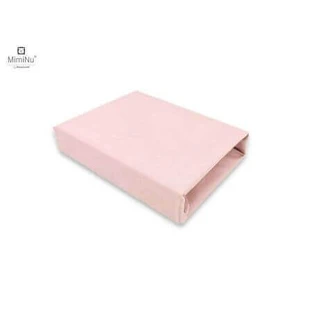Хлопковая простыня на резинке для детской кроватки Royal Collection, 120х60 см, Powder Pink, MimiNu