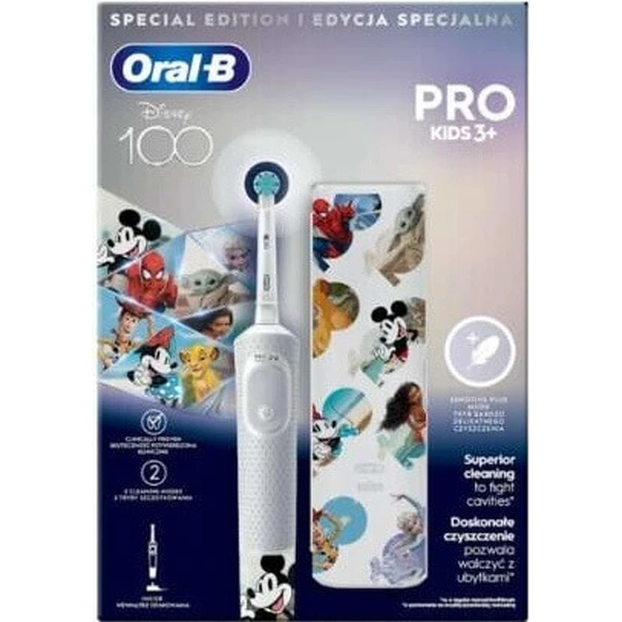 Набір Oral-B EK Pro Kids 3+ Disney + дорожній чохол 1×1, електрична зубна щітка: ціни та характеристики
