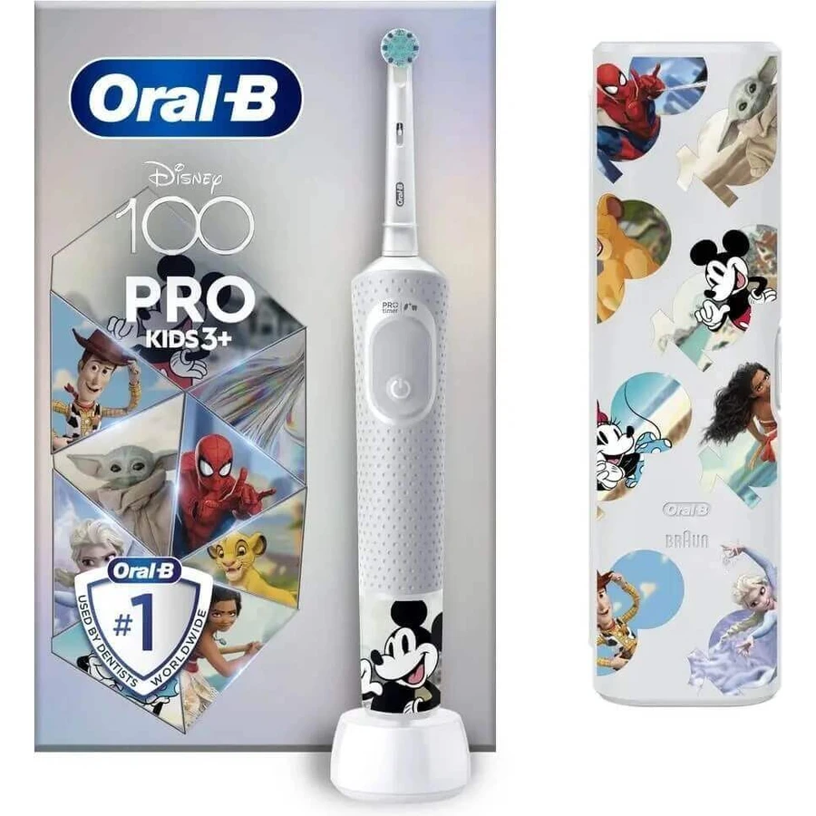 Набір Oral-B EK Pro Kids 3+ Disney + дорожній чохол 1×1, електрична зубна щітка: ціни та характеристики