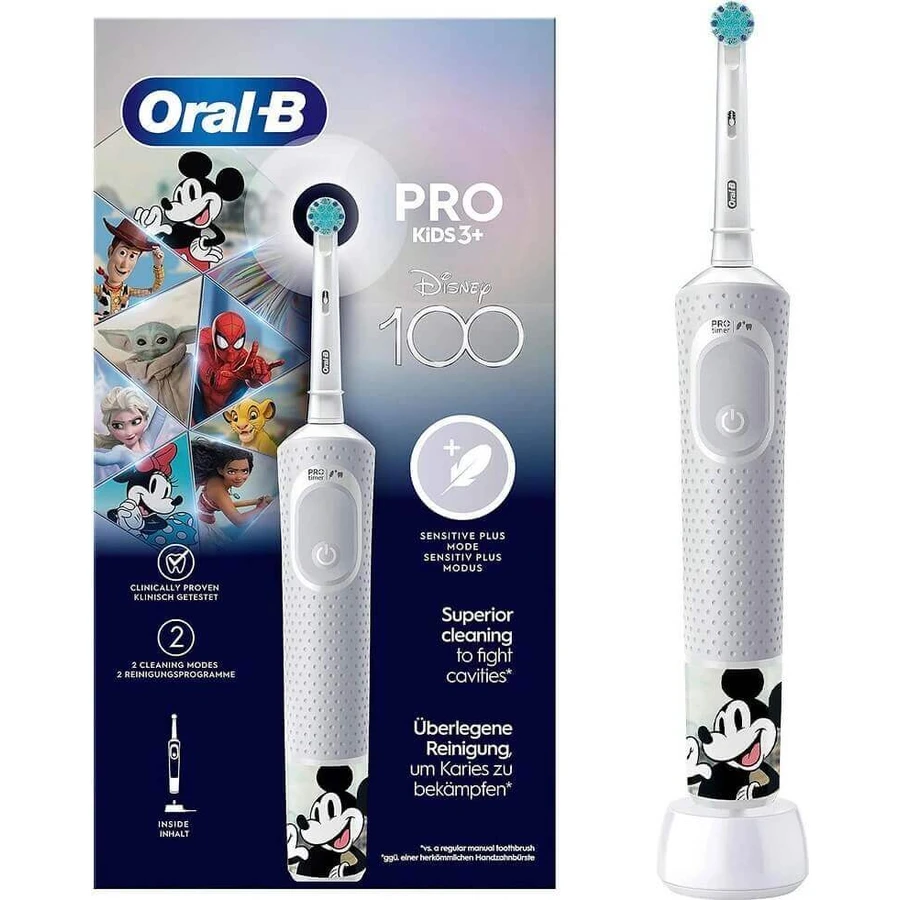 Набір Oral-B EK Pro Kids 3+ Disney + дорожній чохол 1×1, електрична зубна щітка: ціни та характеристики