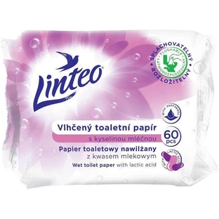 Linteo Увлажненная туалетная бумага с млечной кислотой. 60 шт.
