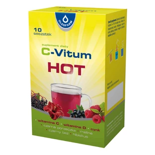 C-Vitum Hot, вітамін С + вітамін D + цинк, 10 пакетиків
