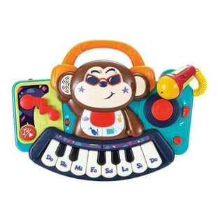 Музыкальная игрушка со светом и микрофоном, Dj Pianina Monkey, Hola