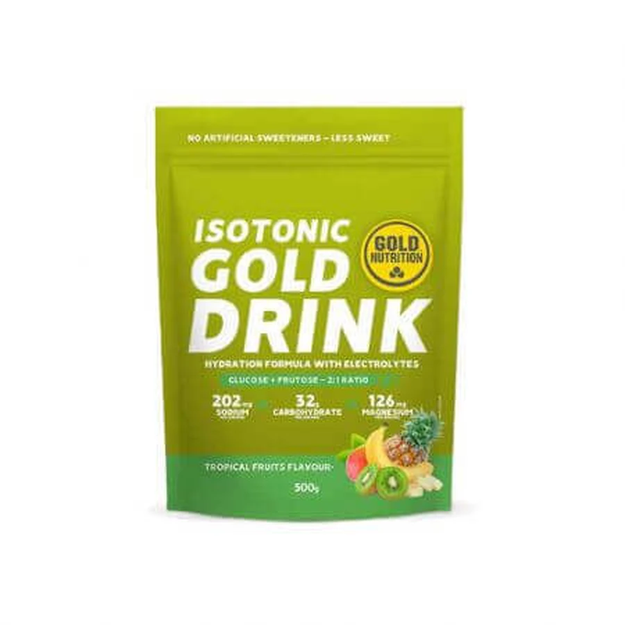 Сухий ізотонічний напій зі смаком тропічних фруктів Gold Drink, 500 г, Gold Nutrition: ціни та характеристики
