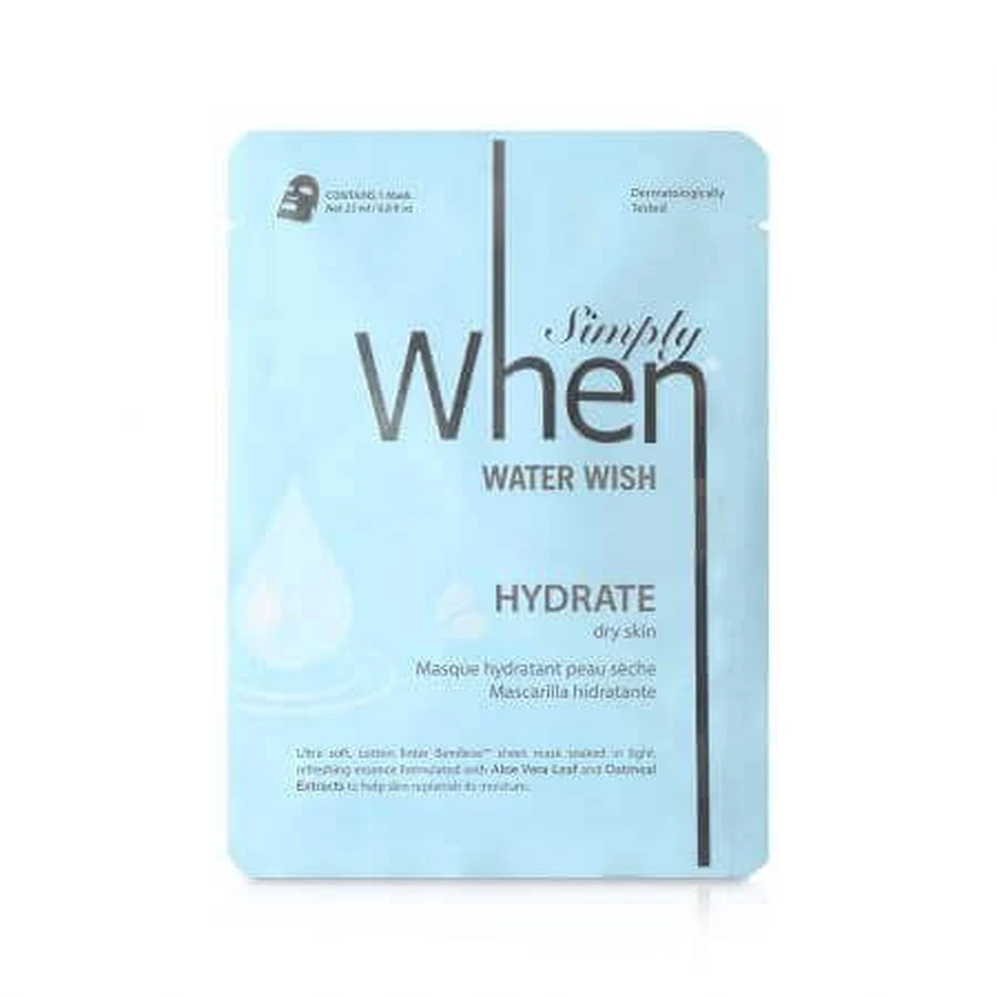 Увлажняющая маска с гиалуроновой кислотой и алоэ вера, Water Wish, 23 г, When Beauty: цены и характеристики