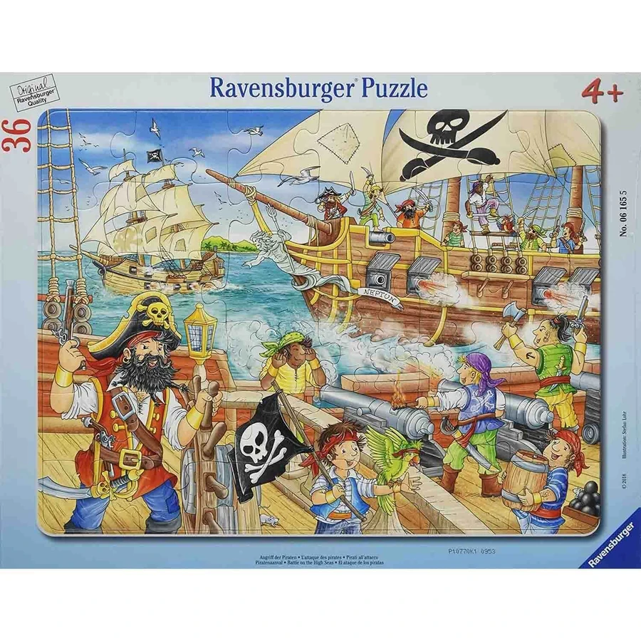 Морской бой в рамке, +4 года, 36 деталей, Ravensburger: цены и характеристики