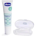 CHICCO Успокаивающий зубной гель и набор пальчиковых щеток с футляром 4м+ 1×1 шт.: цены и характеристики