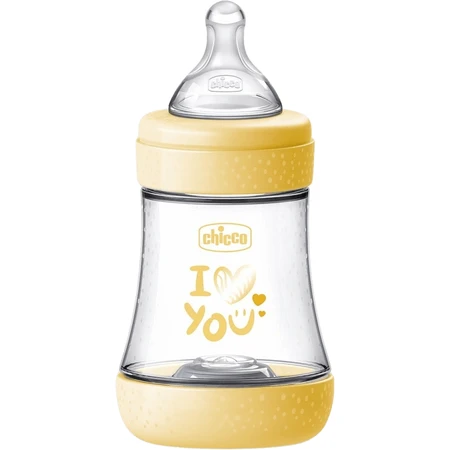 Пляшечка Chicco Дитяча пляшечка Perfect5 силіконова, жовта 150 мл: ціни та характеристики