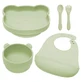 Набор силиконовых диверсантов "Панда", 6 месяцев+, Raw Green, Appekids