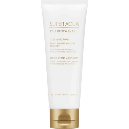 Missha Super Aqua Cell Renew Snail Очищуюча пінка для вмивання з равликом 100 мл 1×100 мл: ціни та характеристики