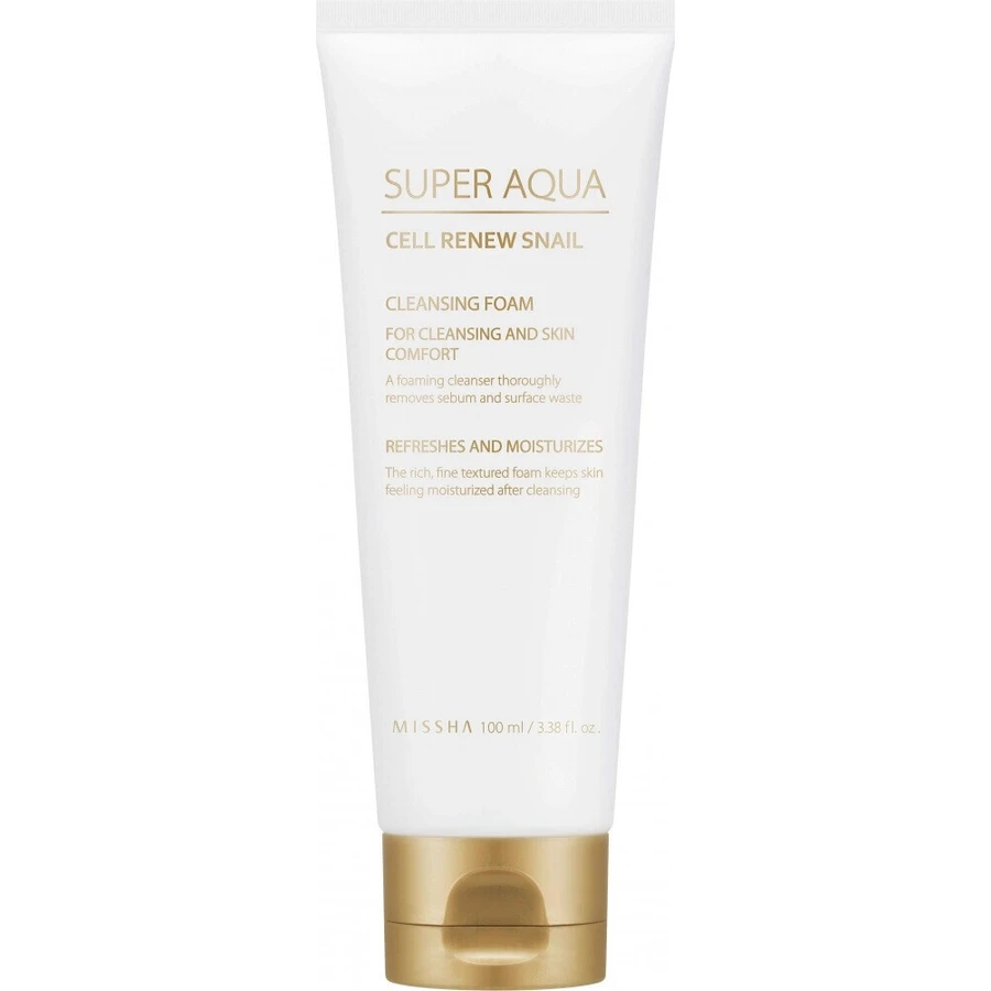 Missha Super Aqua Cell Renew Snail Очищуюча пінка для вмивання з равликом 100 мл 1×100 мл: ціни та характеристики