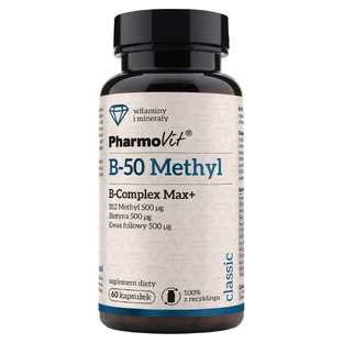 PharmoVit B-50 Methyl B-Complex Max+, 60 капсул