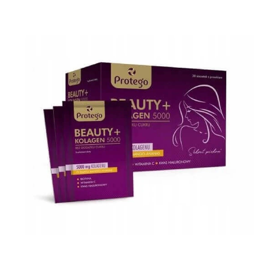 Protego Beauty + Колаген 5000 зі смаком манго-ананаса, 30 пакетиків: ціни та характеристики