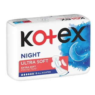 Ночные прокладки Ultra Soft, 6 шт, Kotex