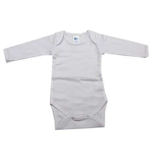 Хлопковый боди с длинными рукавами Rib, 3-6 месяцев, белый, Baltic Bebe