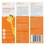 SEMA Lab Вітамін D3 400 МО для дітей з 1-го дня життя, краплі, 10 мл КОРОТКИЙ ТЕРМІН ДІЇ: ціни та характеристики