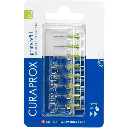 CURAPROX CPS 011 prime refill light green 1×8 шт, межзубные щетки без измельчителя: цены и характеристики