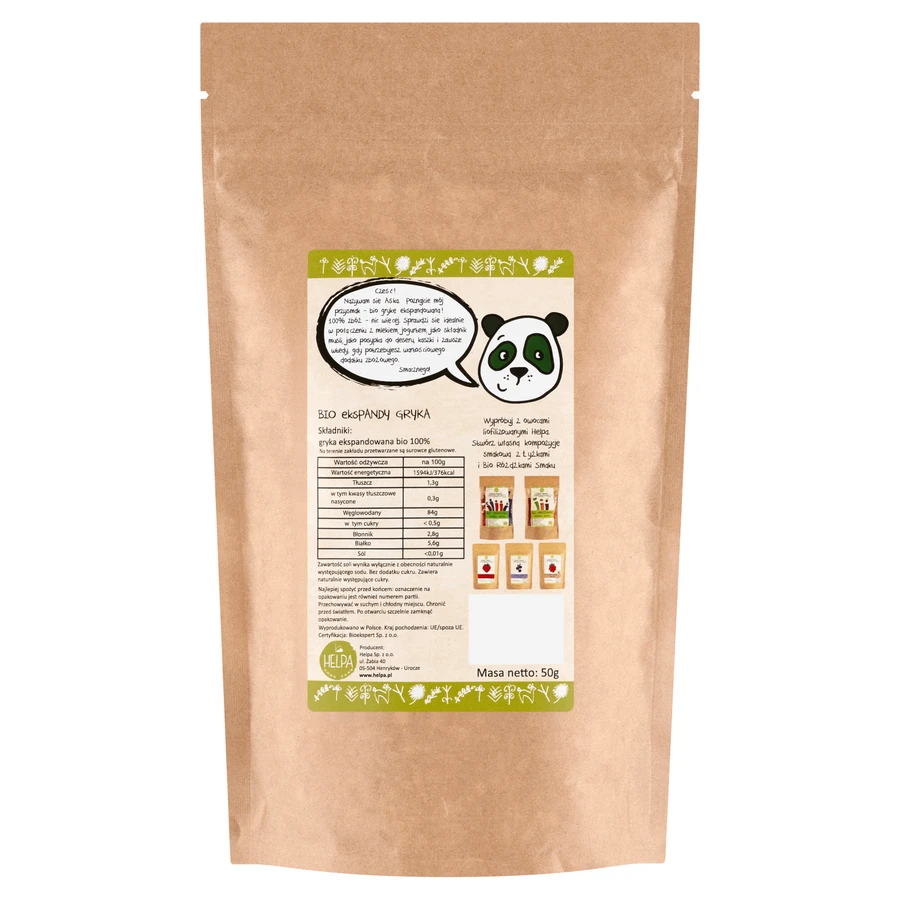 Helpa Bio exPandy, органическая гречневая крупа, 50 г СКОРОЙ ДАТЫ: цены и характеристики