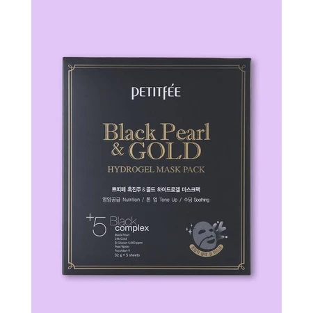 Petitfee & Koelf Black Pearl & Gold Hydrogel Mask Pack 32 g * 5 листов 1×32 g * 5 листов: цены и характеристики