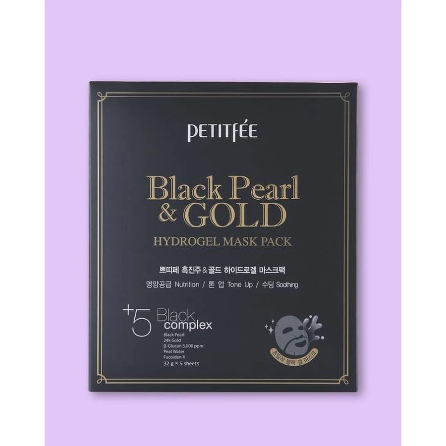 Petitfee & Koelf Black Pearl & Gold Hydrogel Mask Pack 32 g * 5 листов 1×32 g * 5 листов: цены и характеристики