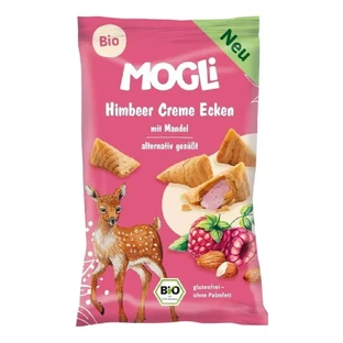 Мини органические хрустящие булочки с малиновым кремом, 30 г, Mogli