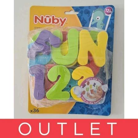 NUBY Букви та цифри для ванни 36 шт 12 м + 1×36 шт, букви та цифри для води: ціни та характеристики