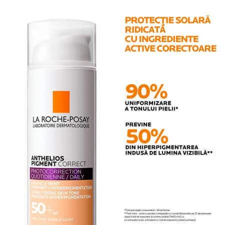 La Roche-Posay Anthelios Pigment Correct Антипигментационный крем с SPF 50+, 50 мл: цены и характеристики
