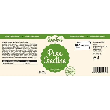 GreenFood Nutrition GreenFood Pure Creatine 120 капсул: цены и характеристики