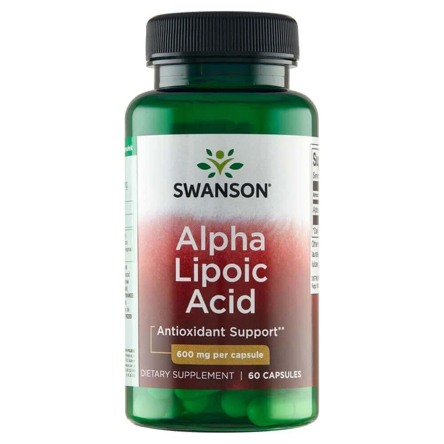 Swanson Alpha Lipoic Acid, Альфа-ліпоєва кислота 600 мг, 60 капсул: ціни та характеристики