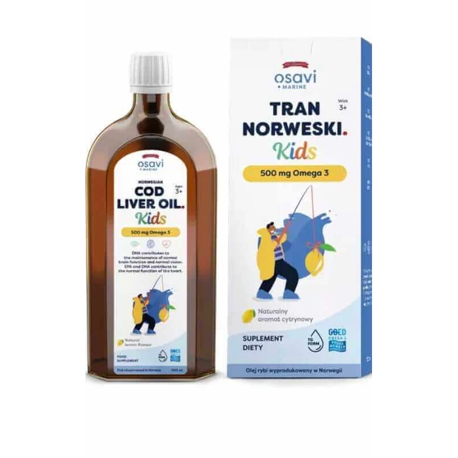 Osavi Tran Norwegian 500 мг Дитячий лимон 500 мл: ціни та характеристики