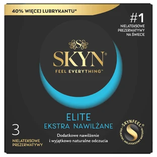 Unimil Skyn Elite Extra Lubricated, презервативы без латекса, с дополнительной смазкой, 3 штуки
