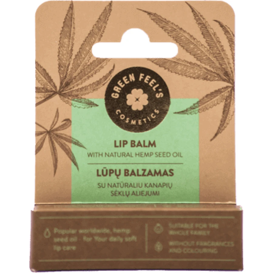 Бальзам для губ GREEN FEEL'S Hemp oil с конопляным маслом, 5 г: цены и характеристики