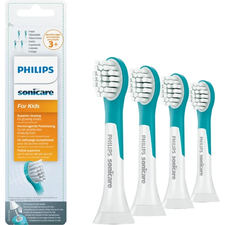 Philips Sonicare for Kids HX6034/33 Компактні звукові насадки для зубних щіток для дітей від 3 років і старше 4 шт.: ціни та характеристики