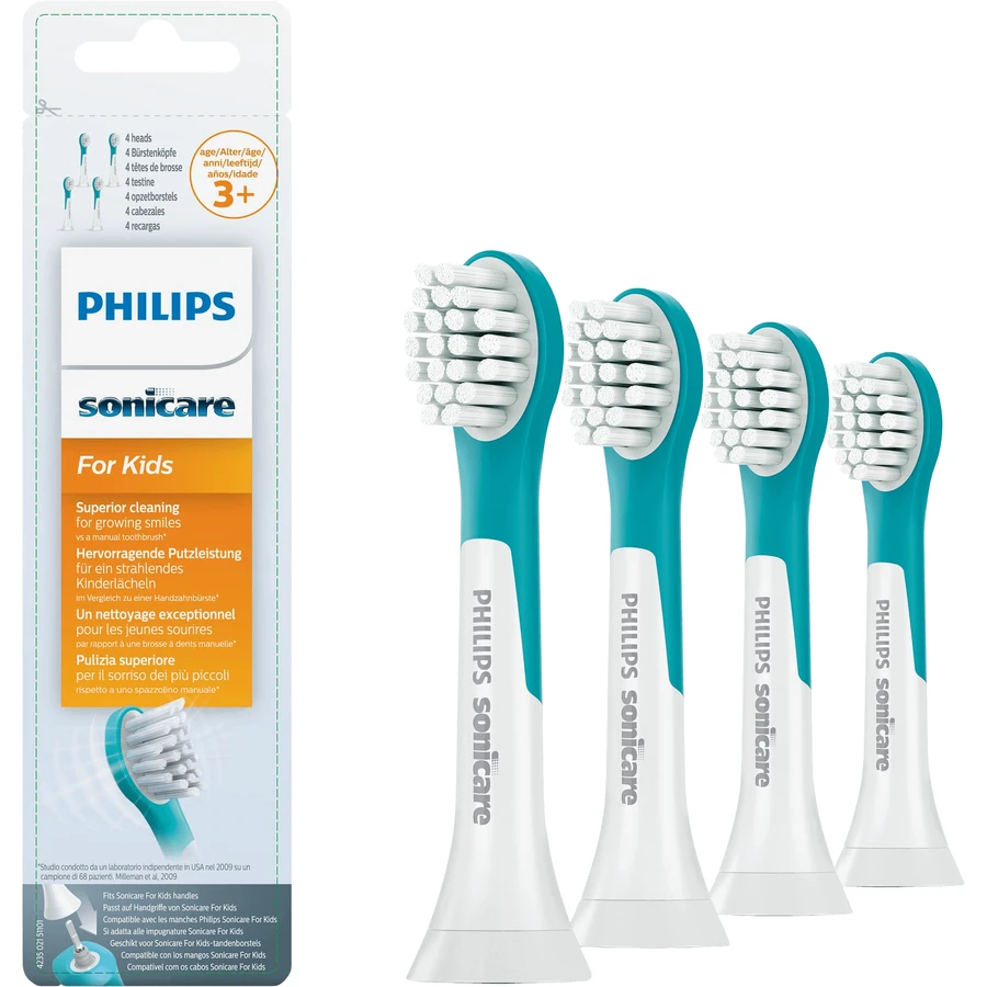 Philips Sonicare for Kids HX6034/33 Компактні звукові насадки для зубних щіток для дітей від 3 років і старше 4 шт.: ціни та характеристики