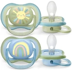 Philips Avent Ультра повітряна соска-пустушка 0-6м для хлопчиків (Веселка) 2 шт.: ціни та характеристики