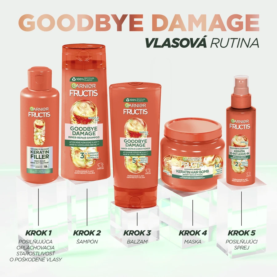 Garnier Fructis Goodbye damage keratin filler strengthening rinse care, 200 мл: цены и характеристики