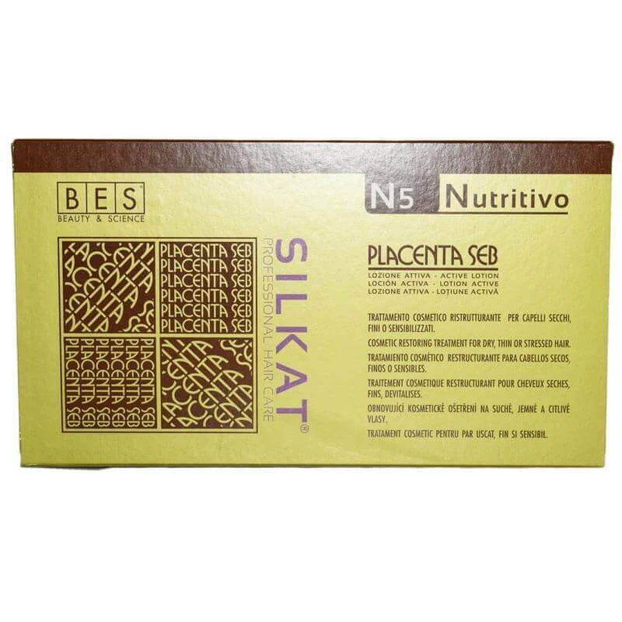 Плацента для волос Silkat Protein Placenta Seb, 12 флаконов: цены и характеристики