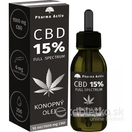 Pharma Activ CBD 15% Full Spectrum HEMP OIL 1×10 мл, конопляна олія: ціни та характеристики
