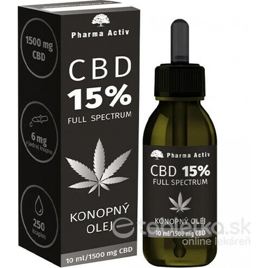 Pharma Activ CBD 15% Full Spectrum HEMP OIL 1×10 мл, конопляна олія: ціни та характеристики