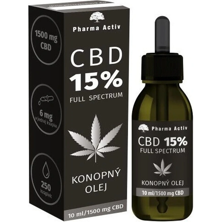 Pharma Activ CBD 15% Full Spectrum HEMP OIL 1×10 мл, конопляна олія: ціни та характеристики