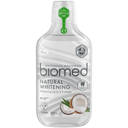 Ополіскувач для порожнини рота Biomed Натуральний відбілюючий 500 мл: ціни та характеристики