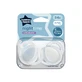 Ортодонтические пустышки Night Time, 0-6 месяцев, 2 штуки, белые, Tommee Tippee