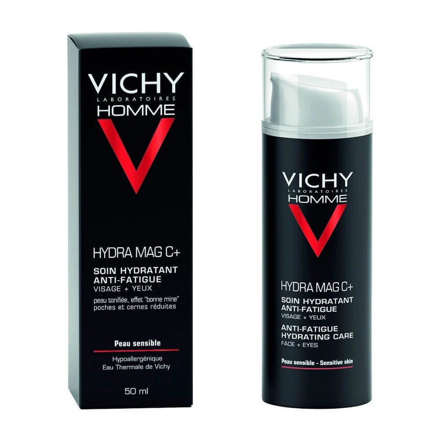 Крем для лица и зоны вокруг глаз Vichy Homme Hydra Mag C, увлажняющий, 50 мл: цены и характеристики