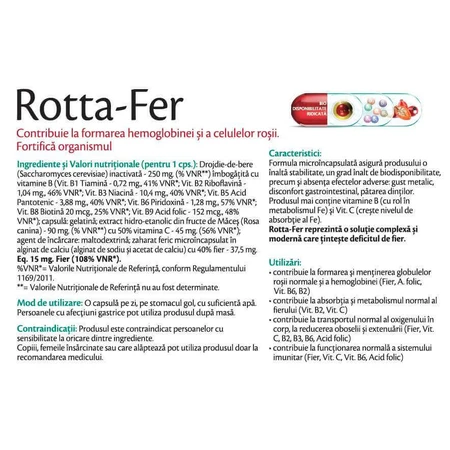 Ротта-Фер, 30 капсул, Rotta Natura: ціни та характеристики