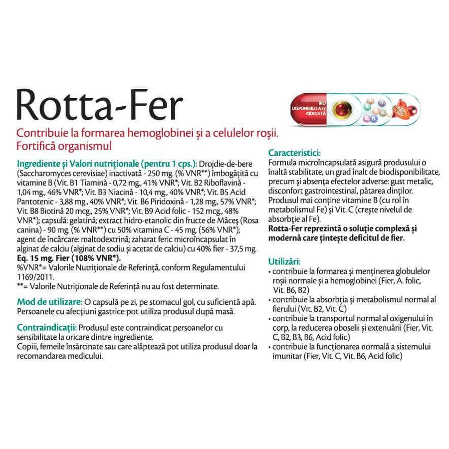 Ротта-Фер, 30 капсул, Rotta Natura: ціни та характеристики