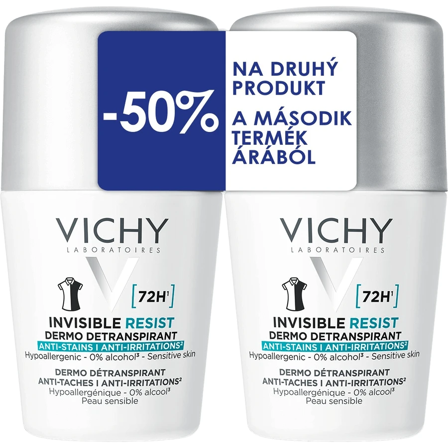 La Roche-Posay Vichy Invisible Resist 72h Antiperspirant unisex 2 x 50 ml: цены и характеристики