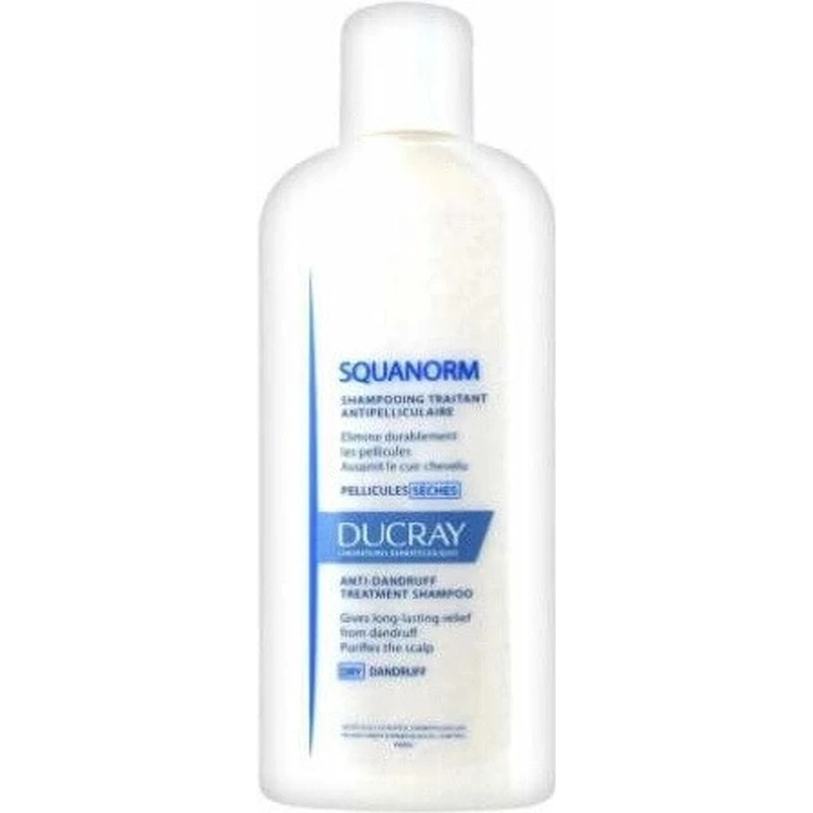 DUCRAY SQUANORM - PELLICULES SÉCHES 1×200 мл, ампулы против сухой перхоти: цены и характеристики