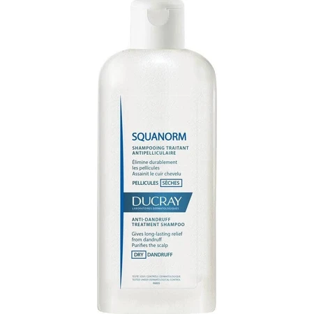 DUCRAY SQUANORM - PELLICULES SÉCHES 1×200 мл, ампулы против сухой перхоти: цены и характеристики
